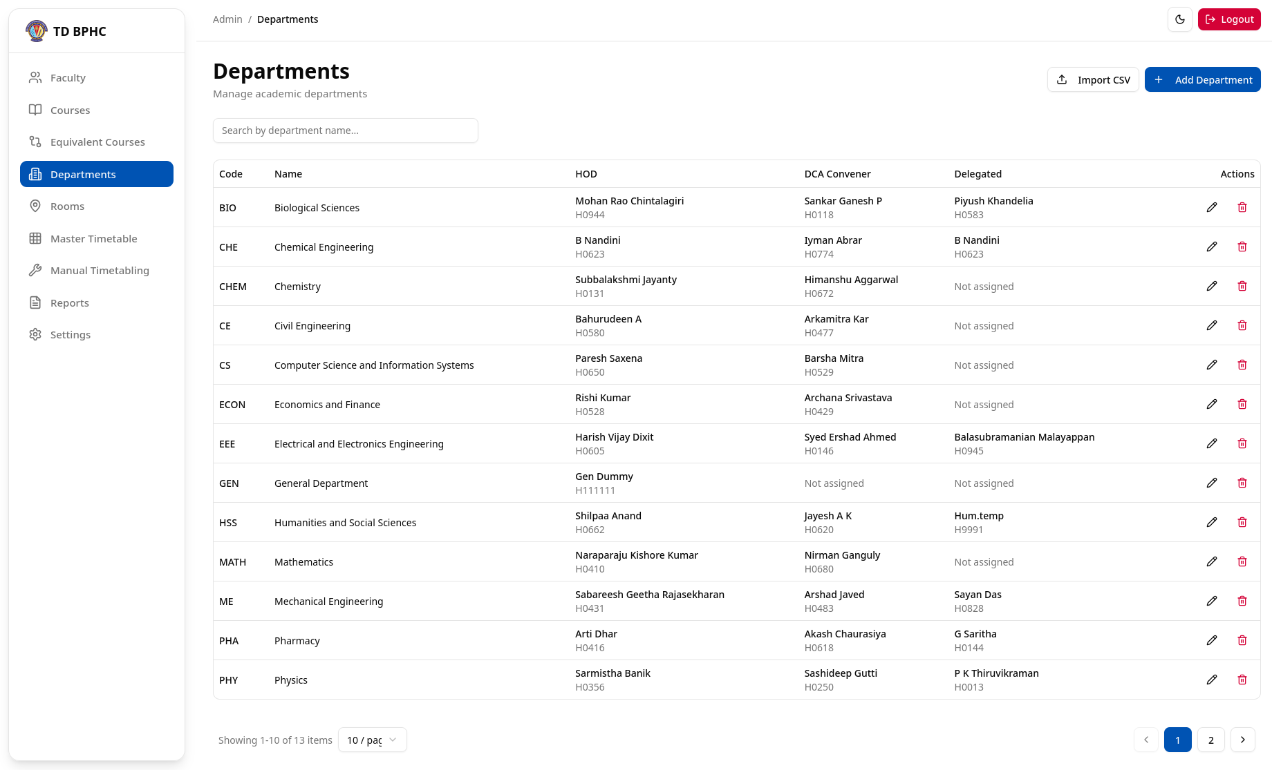 Timetable Division Scheduler screenshot